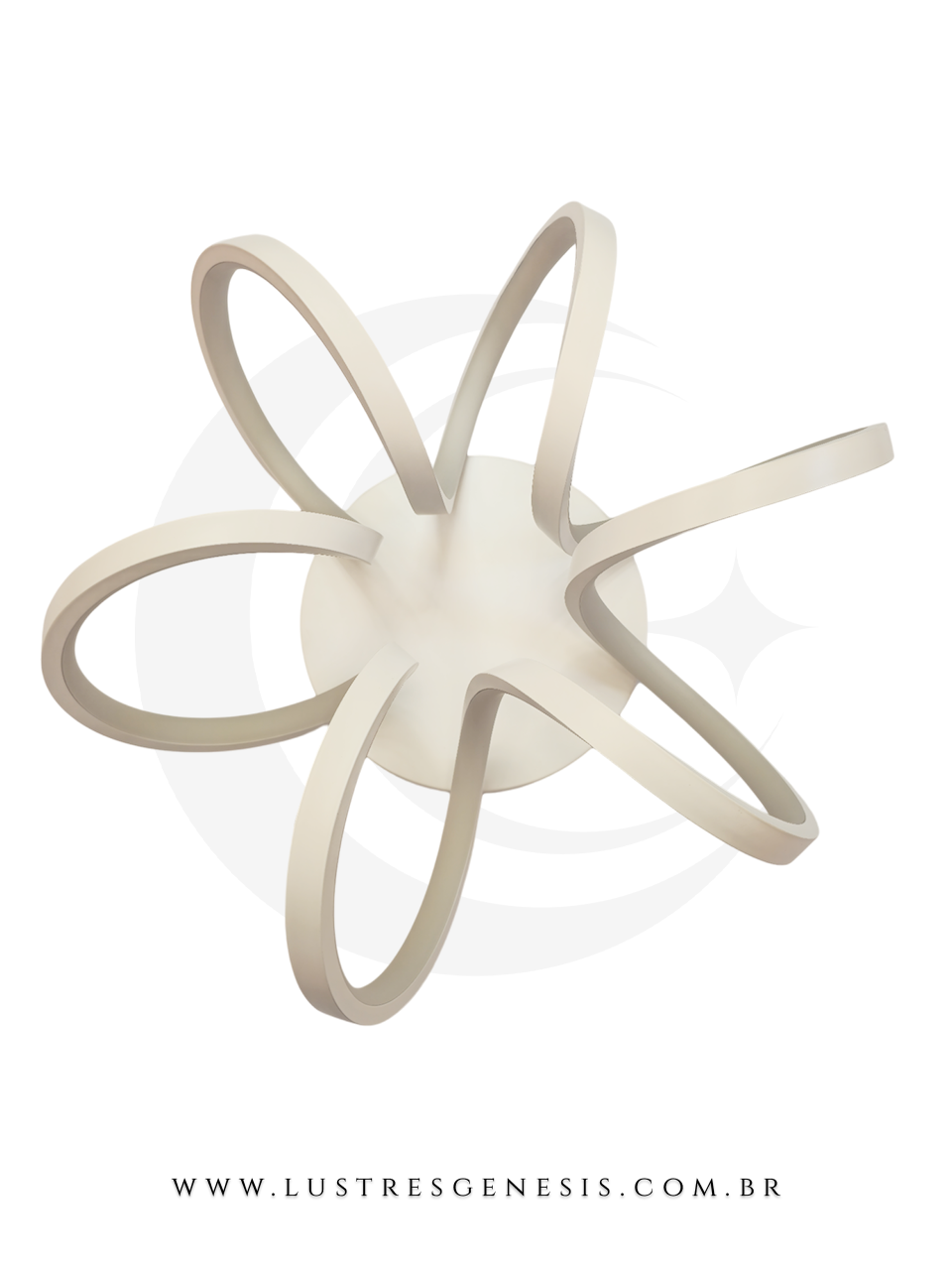 Luminária de Teto Plafon Spiralux Branco LED
